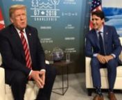 Rencontre entre Trump et Trudeau à La Malbaie, dans le cadre du G7.