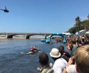 The pros finish the FNB Dusi 2018 - on the banks of the Umgeni River, Blue Lagoon, Durban.nAndy Birkett and Hank McGregor won the men&#39;s 2018 Dusi K2 with a total time of 8:12:22.30