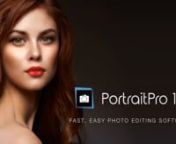 http://portraitpro.comnnFAST, EASY PHOTO EDITING SOFTWAREnnPortraitPro is the world’s best-selling retouching software. Using Artificial Intelligence, PortraitPro enhances every aspect of a portrait for beautiful results.nn- Detects the face, age and gender.n- Locates features, skin, hair and background areas. n- Automatically retouches the photo with customizable presets.n- Fully adjustable retouching using sliders.n- Make-up, relighting and face sculpting controls for complete creative contr