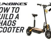 This is a build guide video for theFunBikes Chaos 48Volt Range of Electric Scooter PowerboardsnnTools needed for this build are:nSprockets or Spanners sized: 8, 10, 12, 13, 14 and 17nAllen Keys sized: 5, 6 and 8nWe also recommend using Stud Lock.nnThe Scooter can be purchased from https://www.funbikes.co.uk