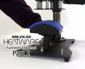 This is the heatware multi function heat press from am.co.za. The full package has amazing 9 function, In this mini series, we have 3 videos that talk about these functions.nThis is the second video in which we talk about the functions by replacement of the bottom part.nIf you haven&#39;t watched the first part, that introduces functions by replacement of the top part, you can find it youtube by search for achievement matters videos.nnHere is the default setup, the t-shirt press, heating element on