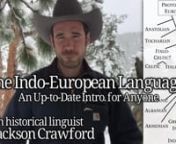 An up-to-date introduction to the Indo-European language family with a little bit of everything: how we know these languages are connected, the history of different branches, and some questions for the future. Created by Dr. Jackson Crawford (a historical linguist specializing in Old Norse and the Scandinavian languages) with input from scholars specializing in other branches of the language tree.nnJackson Crawford, Ph.D.: Sharing real expertise in Norse language and myth with people hungry to l