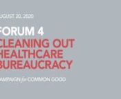 On August 20, 2020, Common Good hosted the fourth forum of the Campaign for Common Good to discuss the need to reduce the bureaucratic burden in the healthcare system. nnThe forum included:nShari M. Erickson, MPH, Vice President, Governmental Affairs and Medical Practice, American College of PhysiciansnnSandeep Jauhar, MD, PhD, Director, Heart Failure Program, Long Island Jewish Medical Center; author; contributing opinion writer, The New York TimesnnVivian Lee, MD, PhD, MBA, President of Health