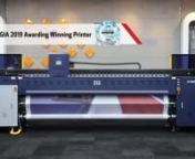 The Canon DGI FH-3204 dye sublimation printer is a SGIA 2019 award winning printer. It prints up to 126 inches (3.2 meters) with the ability to print process, fluorescent, and spot colors. It operates with 2 to 4 industrial Kyocera printheads for industrial fleet production. nnnThe FH-3204 prints on fabric and sublimation transfer paper in a single system. It features a vacuum platen for sublimation paper. It also has an open printer design with a safety light curtain to protect the operator whi