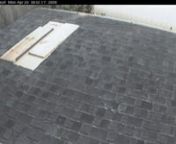 A time-lapse video I made to study how the sun moves across my roof.The point of the thing was to see if it would be worth while putting a solar panel in this location.nnIn the video you can see a mock-up of the solar panel of the size I would likely buy.nnThe video was made with an Axis 2100 network camera connected to my home network via a LinkSys wrt54G WAP running opensource software in bridge mode.The camera was set to upload an image to my server every 30 seconds via FTP.