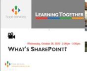 MS SharePoint is the new way to share files within the organization. SharePoint is part of Microsoft Office 365, and you may already be using it if you’re using MS Teams. Teams is a collaborative interface built on top of SharePoint, so any documents you access through Teams are actually stored in SharePoint. In this webinar, we will learn what exactly SharePoint is, what you can use it for, and how to access it.nnRecorded on October 28, 2020.