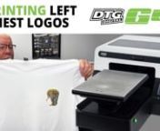 Watch this video for some tips and tricks on printing left chest logos and designs with your DTG G4. nnIn the RIP Software we have printed a small rectangular shape directly onto our vacuum bed. This will help us with placement. nnWe have cut a piece of our Heat press lower platen pad to the size desired for our design. This will lift up the place of the shirt we want to print on, eliminating registration issues. nnSince we are only printing on a tiny area we are using a spray pretreat. This wil