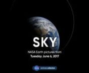 The word SKY is our common intention for today’s Earth contemplation. nnThis video shows real images of the Earth from Tuesday June 6, 2017, captured by the NASA/DSCOVR satellite located 1 million miles away (DSCOVR is under maintenance, we thus offer you a vintage view taken by this satellite).nnThe sky (or celestial dome) is everything that lies above the surface of the Earth, including the atmosphere and outer space. The sky has always questioned and inspired mankind, with its air, winds, c