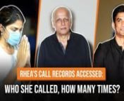 Take a look at this video to know more about the surprising call history of actress Rhea Chakraborty before and after the demise of actor Sushant Singh Rajput.