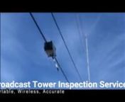 Robotic guy wire inspection service. Peers through the steel to locate loss of metallic area/corrosion. Locate anomalies on the exterior of the cable. Wireless, portable accurate. Robotic broadcast tower guy wire inspection service.