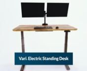 Vari created the VariDesk® to make workdays happier, healthier, and more productive. Our Electric Standing Desk is more affordable than ever and lets You can change the way you work with just the touch of a button. This sturdy standing desk features a steel frame and T-style legs for industry-leading stability and assembly only takes minutes. 4 Programmable settings let you easily save your preferred height up to 50-and-a-half inches high. And a quiet, powerful motor lets you go from sitting to
