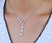 Dangle Star Crystal Zirconia Necklace from dangle