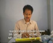 “Sughara Shyama vana benu bajaai..” is a beautiful song in raag Kafi. It took me a long time to practice the song and finally several months to video record a presentable performance. I have learnt this song from Sharda.org where the details of the song are generously shared by Mr. Radhe Shyam Gupta. I have changed some part of the original alap to reduce its size. I have displayed all the lyrics and notes of the song on the video screen so that anybody can easily follow the song and learn b