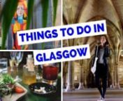 Join us for this travel guide to Glasgow, Scotland as we highlight 20 of the best things to do in Glasgow including visiting distilleries, trendy restaurants, hopping pubs, fascinating museums and more attractions.nnThis is our second time visiting Glasgow, UK and our city guide is a combination of footage from our visit this year and last year. Glasgow has a thriving food scene (both Scottish food and International) and we give you a thorough food tour as we bite our way around the city.nnIn te