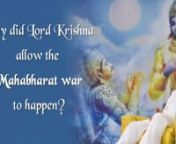 People wonder why Lord Krishna allowed Arjun to fight in the war. In reality, He was a Vasudeva, He was Narayan. From the ‘Nar’ stage (Ordinary human being) He went to the ‘Narayan’ stage (God).He was not the doer of anything, He gave the same knowledge to Arjun. He tried His level best to stop the war. But somehow the war was meant to happen.nnTo know more please click on the link below:-nEnglish: http://www.dadabhagwan.org/about/trimandir/lord-krishna/nHindi: http://hindi.dadabhagwan