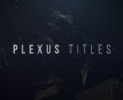 ✔️ Download here: nhttps://templatesbravo.com/vh/item/plexus-titles/18773215nnnnPlexus Titles is useful for any kinds of title sequences. JUST TYPE YOUR TEXT AND HIT RENDER. THAT`S ALL!nnupdate 1. (11-18-2017) -plexus v3 compatibility was added; some minor bugs was fixednnFULL HD PREVIEWnnPROJECT FEATURES:nnNO PLUGINSSPECIAL KNOWLEDGE REQUIRED!nnAfter Effects CS5 and above n30 fpsnFull HD resolution (1080p)nDuration – 01:09nFast rendernColor ControlsnEasy to usenModular structurenVideo