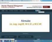 Fórmulas 56.- Matemáticas - Ln, Log, Log10, M.C.D. y M.C.M from log10