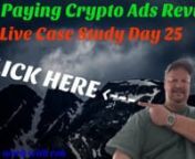 My Paying Crypto Ads Reivew - Live Case Study Day 25nnJoin My Paying Crypto Ads : http://mpcyb.workwithrob.infonnAdd Me On FB: https://www.facebook.com/bobby.miller.9849912nnSubscribe to My YT Channel:https://www.youtube.com/channel/UCijNQIcm-UygqAY-y0xgz3QnnnnnMy Paying Crypto Ads (MPCA) is the next generation in revenue sharing companies. It fully incorporates Bitcoin as the main source of income. This is a My Paying Crypto Ads tutorial video in which I demonstrate how to :nn1 - Create your ac