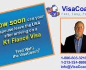 http://www.visacoach.com/how-soon-leave-USA-after-K1-fiance-visa/html The K1 Fiance visa is a single entry visa. Should your fiancee leave the USA, she or he can not return unless has “adjusted status” and been granted permanent residency, or has been granted Advance Parole. Either Green card or Advance Parole card demonstrates permission for the fiance to return to the USA, if having crossed borders to leave the USAnTo Schedule your Free Case Evaluation with the Visa Coachnvisit https://www