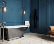 Designed by Martin Brudnizki for Drummonds as part of their ongoing collaboration, the cast iron Wandle bath is his new look at a traditional form. Ergonomically designed around the human form, the sloping end is the same width from top to bottom, to accommodate shoulders, and has the ideal slope to allow the head to rest comfortably.nnThe perfect bath for restful reading or soaking, the Wandle comes with either a skirt, which brings the bath lower to the floor with a more modern feel or with fe