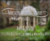 A Wedding Video from St. Helen&#39;s in Sandal and Wentbridge House near Wakefield.nnI&#39;m Pete, your friendly wedding videographer and you can find out more about me and what I do by following the link below.nnwww.yorkshire-wedding-videos.co.uk creating individually stylish wedding films across the North of England and beyond.