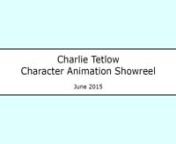 Character animation showreel immediately after my MA (so about 2 years of animation).nnI&#39;ve improved a lot (I think) since I made this reel, but it includes some more cartoony style stuff that is missing from my professional work so I include it for that reason.nnWork as detailed in reel. All character design for 2d animations my own. 3d animations done in Maya and rendered in Mental Ray or Arnold. 2d animations traditional hand drawn, scanned and coloured in Photoshop; Cel Action; or TV Paint.