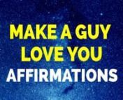 Download Full Version Here:http://adbl.co/2pJCko0Make a Guy Love You Affirmations: Positive Daily Affirmations to Get a Man to Fall in Love with You Using the Law of Attraction, Self-Hypnosis, Guided Meditation and Sleep LearningnnConnect us on Social Media: n✔ Learn About Law of Attraction and Affirmations, Visit:http://www.positivemindhub.comn ✔ #Twitter : http://www.twitter.com/Positivemindhubn✔ #Instagram : http://www.instagram.com/positivemindhubnnnIn order to achieve optimum re