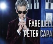 Enjoy this tribute to Peter Capaldi, aka the Twelfth Doctor!nnAlthough most of his run has had bad writing, Capaldi became my favorite Doctor and I&#39;m sad to hear his leave from the show. This tribute highlights the