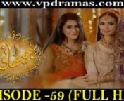 Jithani Episode- 59 (Full HD)&#124; HUM TV DramannJithani is a new drama serial which is going to be airing on HUM TV . It begins telecast 1st Episode on 06th Fabruary 2017.This is an entertainment drama serial, story base on Jithani (means the wife of elder brother).nndirected by Haseeb AlinProduced by Momina Duraid nThe drama is starring Farah Ali Agha, Hassan Noman, Farah Shah, Madiha Rizvi, Komal Aziz Khan, Hannan, Yasir Shoro, Erum Akhtar, Shazeen and Saima Qureshi.