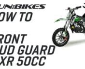 Front Mud Guard - FunBikes MXR 50cc 61cm Green kids Mini Dirt Bike