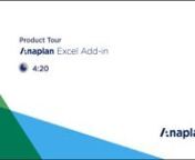 The Excel Add-in is a COM Add-in that hosts Anaplan views within Microsoft Excel. This short product tour demonstrates the key features and shows how easy it is to create highly formatted reports, views for one-off or batch printing, or to add to presentations.