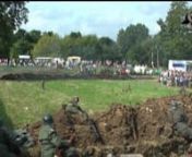 Video footage of a skirmish that took place at the Victory Show 2007. nnThe scenario is that the Grossdeutschland soldiers have called in a Mortar barrage onto a Russian Maxim position before then attack the trench. nnHowever on crawling out to the barb wire they discover that the machine gun nest is still active and pins down the squad (Gruppen). So acting quickly the officer calls in a second barrage, which destroys the position allowing the attack to continue.nnThe groups involved are the 2/K