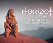 Here are some of the gameplay animations I made for the Ps4 game Horizon Zero Dawn.nThey are mostly based on mocap, with a generous amount of key-editing.nI was also responsible for implementing most of these assets in the animation diagram.nnHorizon Zero Dawn is a 3rd person Action-RPG.The main protagonist is Aloy, an agile huntress whose tribe survives in a post-apocalyptic world dominated by a robotic wildlife. nnI would like to also give credit to the people at Guerrilla in the rigging, to