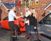 https://www.money4yourmotors.comnnWe have made the process of selling a car easy, from submitting your registration plate online to enable us to generate an immediate initial pre-inspection valuation you can be just 3 steps away from selling your car!nnOnce we have your registration number our system will fetch your car&#39;s details for you to check. We then just need a few additional details from you including the car&#39;s current mileage and your contact details. Once you have submitted the required