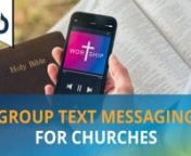 Reach more followers and grow your congregation by sending personalized text messages with helpful information, unique links, important reminders, and more using group messaging for churches, with EZ Texting! nnText messaging for churches is a fast and easy way to slice through the noise of other communication channels. Share surveys, prayer requests, Biblical passages, venue changes, event invites or reminders, and more directly to your audience using group messaging for churches!nnEZ Texting h