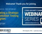 CYBER SECURITY WEBINARnSponsored by NetSPI nnCreating a Strategic Penetration Testing ProgramnnTraditional, check-the-box penetration testing is a thing of the past. Modern penetration testing must be strategic and human delivered. So, how can you make this shift? In this session, Sam Horvath, Technical Client Director at NetSPI, the Minneapolis-based leader in offensive security, will explore the two core pillars of successful pentesting program, share real examples of pentesting program transf