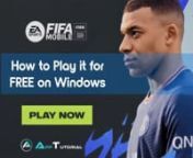 #fifamobile #fifa22 #fifasoccer #downloadtutorial #installationtutorial #bluestacks #androidgames #windowsgame nnFollow these simple steps to start playing FIFA soccer on your PC.nn1) Install and run an Android emulator such as BlueStacks (tutorial: https://apptutorial.net/how-to-download-bluestacks-install-android-pc)nn2) Open the Google Play Store within BlueStacks and search for FIFA soccer mobile in the search bar.nn3) Click &#39;Install&#39; and wait for the download. nn4) Press &#39;Open&#39; on the Play