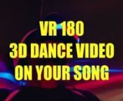 We can help you promote your music with a unique and original VR360 or VR180 3D Stereoscopic Custom Dance Music Video Clip for Virtual Reality Headsets (Oculus / Meta Quest 2, etc.) or Normal Music Videos fr YouTube, Vimeo, Shorts for YouTube, Instagram Stories, TikTok videos and more.nnDancers will be selected according to the song and the dance style they practice so that they fit best regardless of the musical genre.nnThe final 3D VR180 / VR360 Dance Video can be converted directly for YouTub