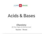 Acids & Bases - 6th Year Higher and Ordinary Level Chemistry - jumpAgrade from theories cheat sheet