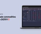 Watch our video to find out how to place a commodities CFD trade on Deriv X – a customisable multiasset CFD trading platform.