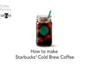 Creating Starbucks Cold Brew Coffee_NCP from ncp