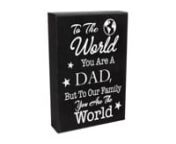 Sweet, meaningful &amp; sentimental quote sign designed for a dad, step dad, or bonus dad! This decorative box sign reads