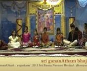 Artists:Students of dhanyasy.orgnSong: sri gananAtham bhajarenrAgam: esA manOharintAlam: rupakamnComposer: Muthuswamy DikshitarnLanguage: SanskritnGenre: Carnatic &#124; Indian Classical