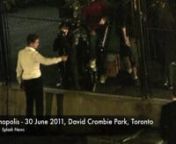 A gun wielding Robert Pattinson on the Toronto set of Cosmopolis. The scenes were filmed on the night of 30 June 2011, at David Crombie Park in Toronto. A fake basketball court was constructed on location. This footage was filmed off a balcony of a private residence. (c) 2011 Splash News, all rights reserved, nouse without permission.