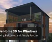 In this video we will show how to make balconies and some simple porches in Live Home 3D for Windows.nnYou may use House 15 model from the Project Gallery to practice the techniques covered in this lesson. The easiest way to add balcony or a simple porch is by using the Floor Rectangular or Floor Polygonal tools in 2D. All what you need to do is switch to the appropriate story using the Building Properties tab of the Inspector and draw a balcony or the first step of the porch using the activated
