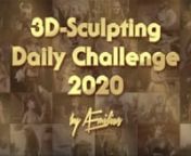 These are all the 30 sculpts I made for my 3D-Sculpting Daily Challenge 2020. The video includes a look at the original characters (with 4 of my reference images for each of them around each entry&#39;s title), turntable animations, main render, 2.5D animation, alternate renders, and 3 related(ish) works from previous years.nnAs usual, I made it in Sculptris, Zbrush, Keyshot &amp; Photoshop. nnDay 1: Mantenna, from the