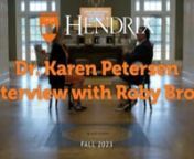 Hendrix College President Karen Petersen sits down with the host of Talk Business &amp; Politics, Roby Brock, for an in-depth interview about her new role at the college.