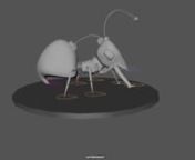 Here is a premade modeled ant that I rigged in Maya