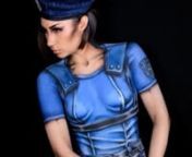 Jill Valentine Resident Evil: body paint cosplay from resident evil jill