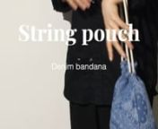denim bandana things string from bandana